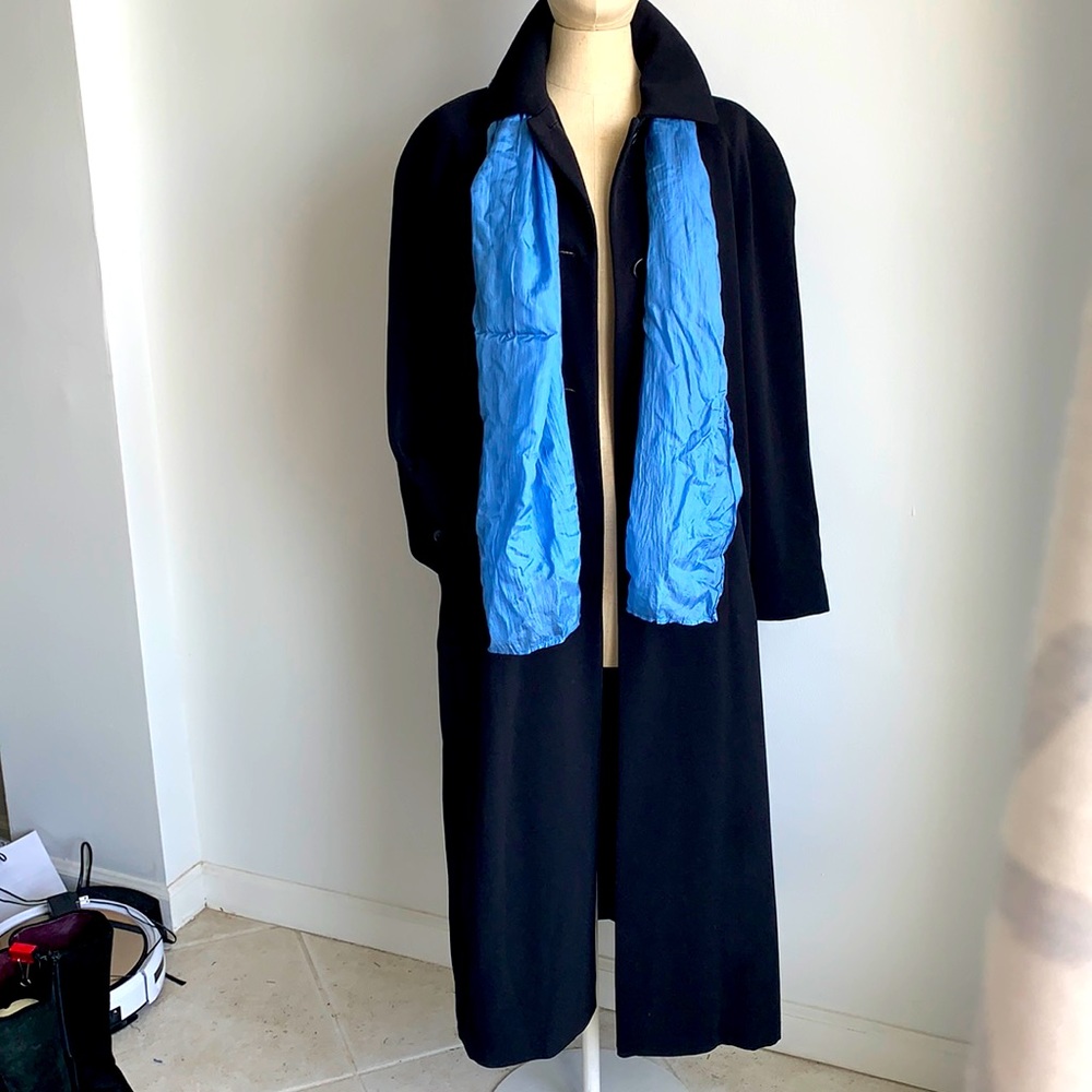 Talbots Black Long Coat. Timeless & Roomy!